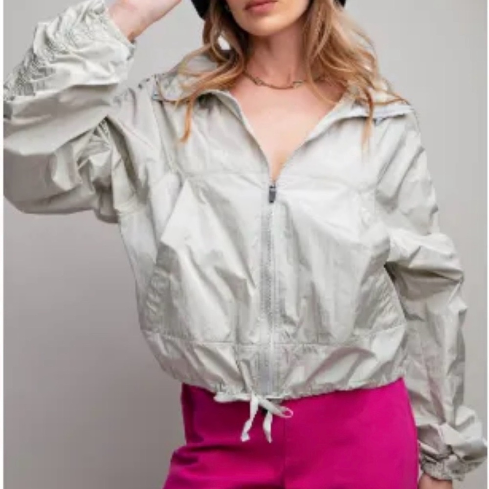 Easel Women's Silver Bomber Jacket